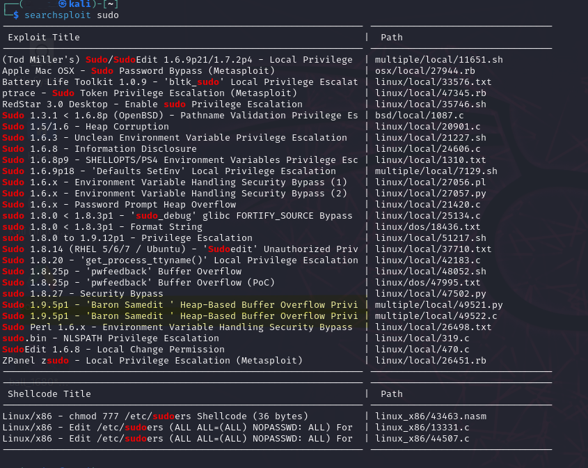 sudo version example